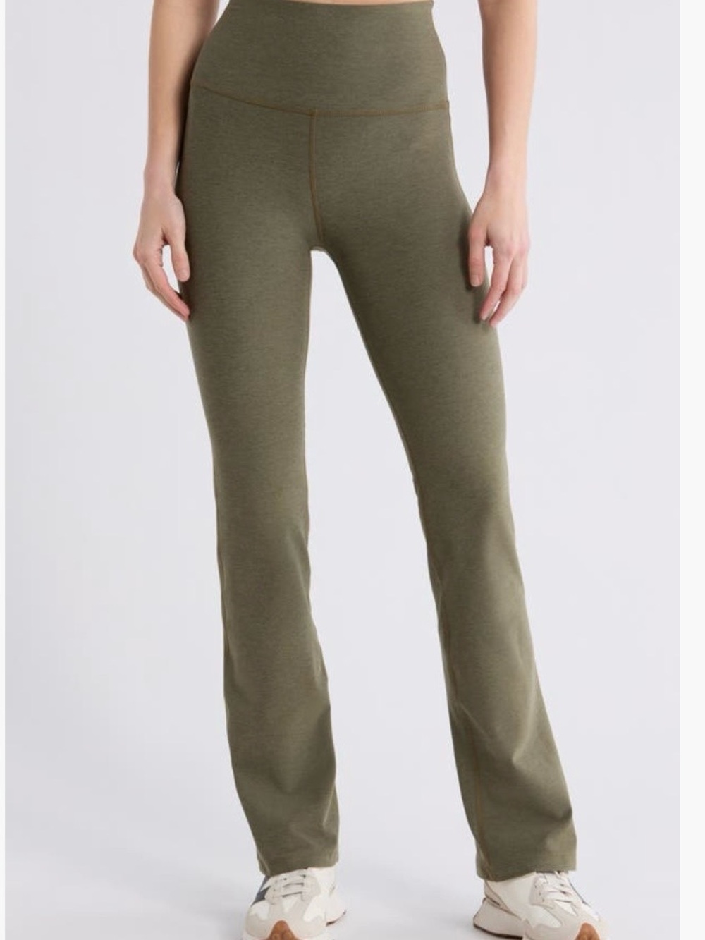 Beyond Yoga practice space dye High-Waist Flare Leg Pants. Hemmed to 26”